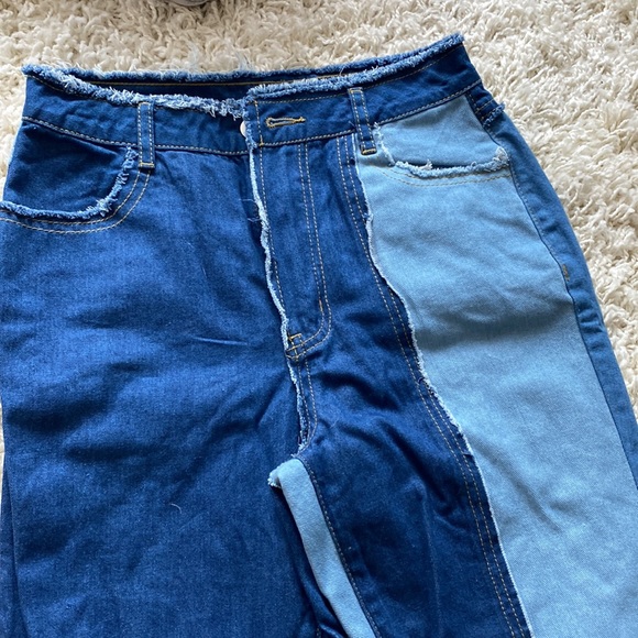 Shein blue patchwork jeans - Picture 2 of 3